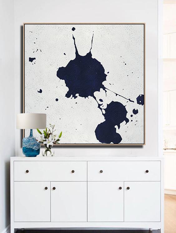 Navy and White Painting #NV77A - Click Image to Close